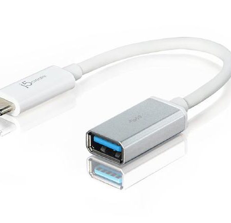J5create JUCX05 USB-C 3.1 Male Type-C to USB-A Type-A Female Adapter - Convert or connect USB-C to USB-A accessories