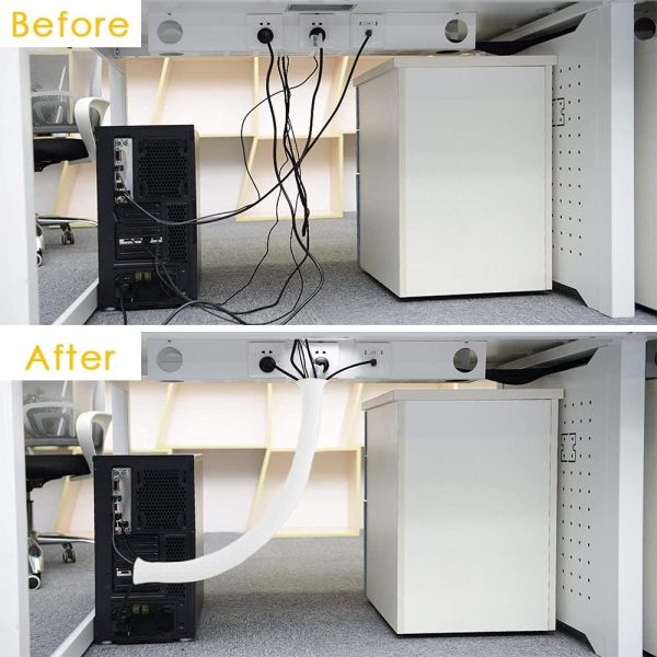 Cable Management Sleeve, White - Image 2