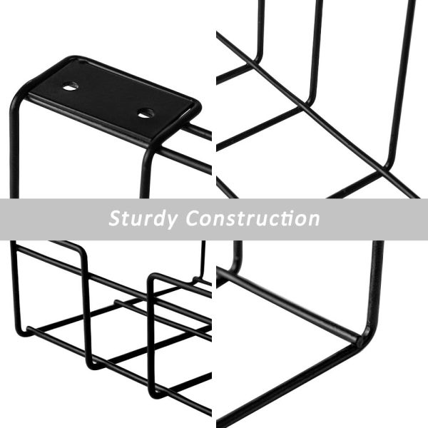 2 Pack Under Desk Cable Management Tray, Black - Image 5