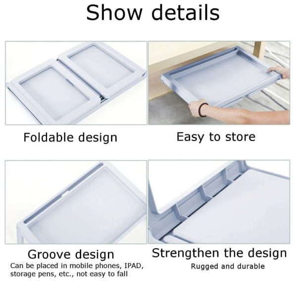 Multifunction Laptop Bed Desk with foldable legs for Home Office (Blue) - Image 5