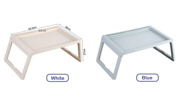 Multifunction Laptop Bed Desk with foldable legs for Home Office (White) - Image 10