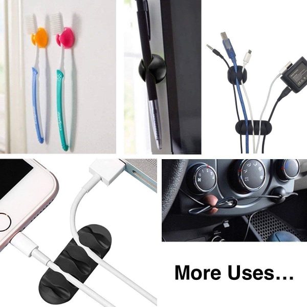 16 Pack Black Cord Organizer Cable Management for Home and Office - Image 4
