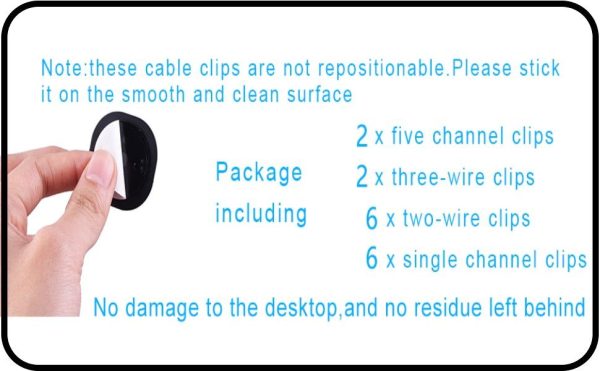 16 Pack Black Cord Organizer Cable Management for Home and Office - Image 8