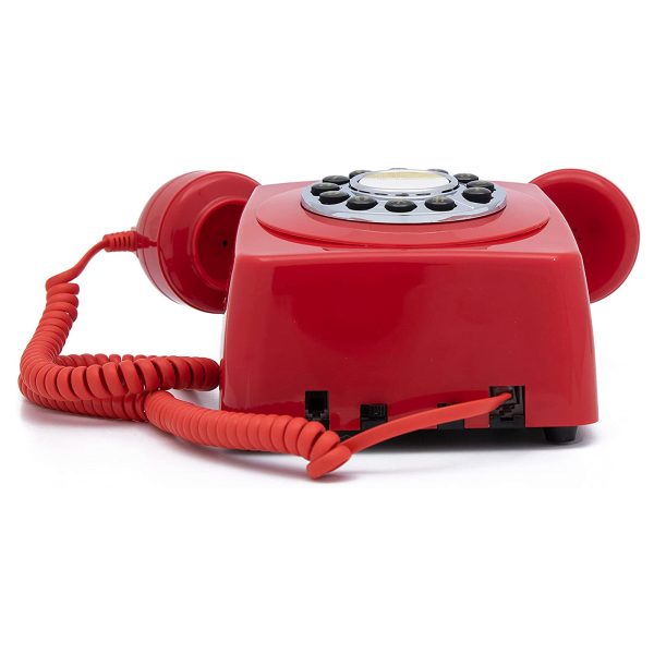 GPO 746 Retro Wall Mount Rotary Push Button Home Phone Landline Classic Red - Image 3