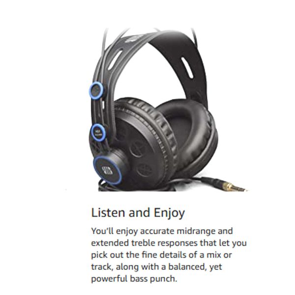 Presonus HD7 Monitor Studio Wired Headphones with Bonus Broadcast Pack - Image 3