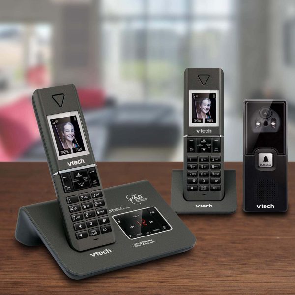 VTech 15951 Twin DECT 6.0 Cordless Home Phone w Video Doorbell Answering Machine - Image 3