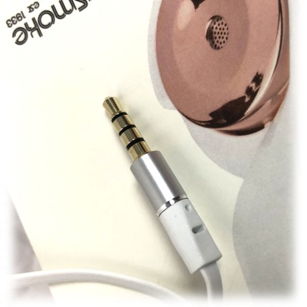 White Rose Gold Holysmoke Motif On Ear Foldable Headphones - Image 5