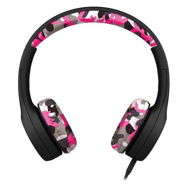 LilGadgets Connect + Childrens Kids Wired Headphones Pink Camo - Image 3