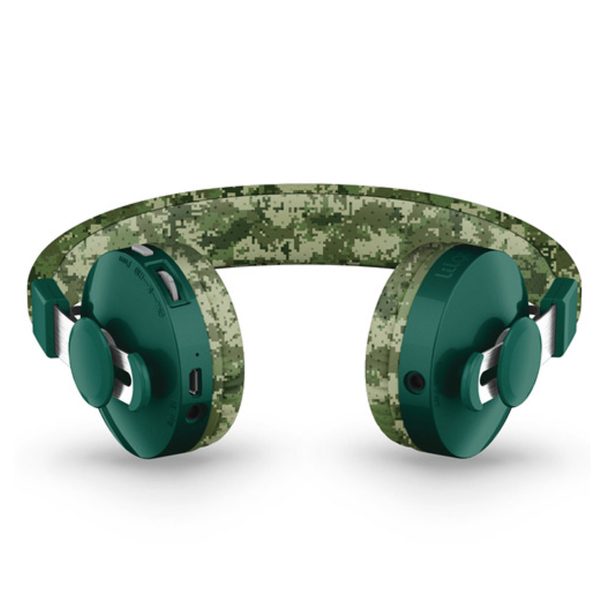 LilGadgets Untangled Pro Premium Children's Wireless Headphones Green Digital Camo - Image 2