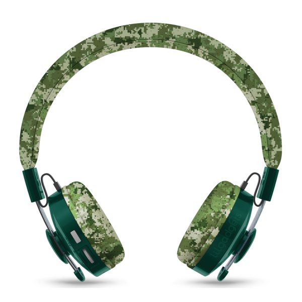 LilGadgets Untangled Pro Premium Children's Wireless Headphones Green Digital Camo - Image 3
