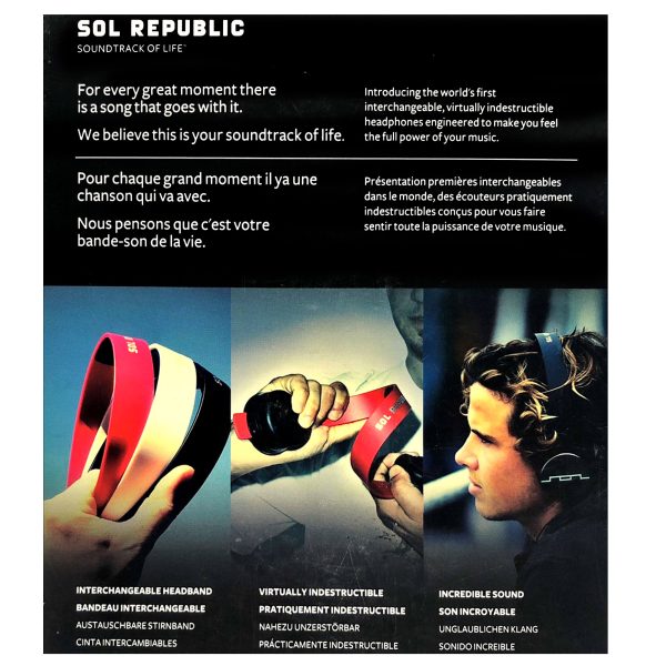 SOL Republic Tracks HD High Def V10 Headphones On Ear Wired Red - Image 6