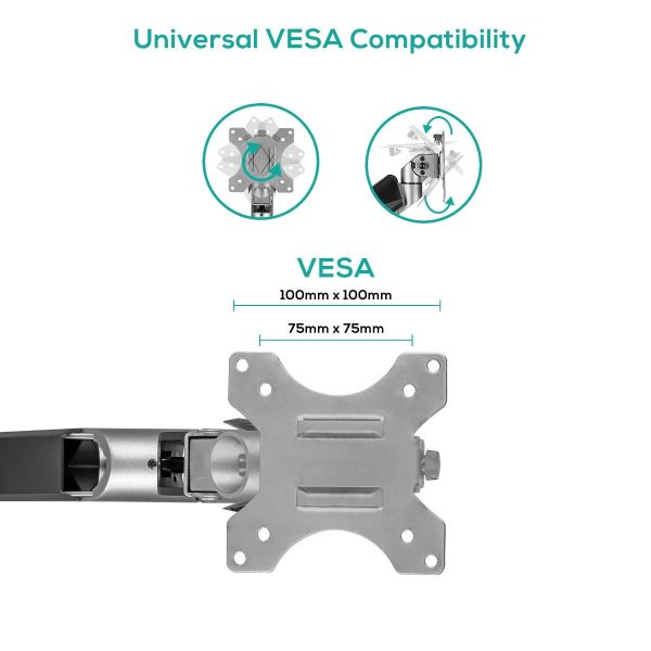 activiva Heavy Duty Dual Monitor Screen Gas Spring Monitor Arm - Image 3