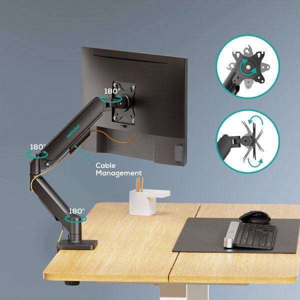 activiva Ergolife Single-Screen Gas Spring Monitor Arm - Image 4
