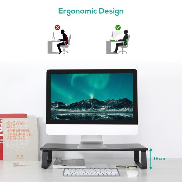 activiva Ergolife Black Monitor Stand Riser - Image 2