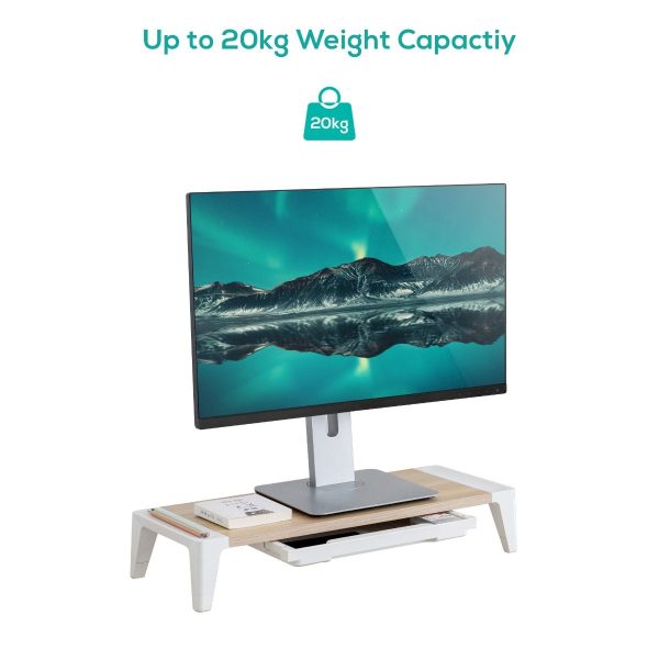 activiva Ergolife Monitor Stand Riser with Storage Drawer - Image 4