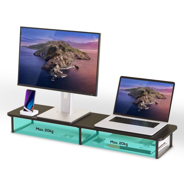 activiva Black Dual Monitor Riser - Image 3