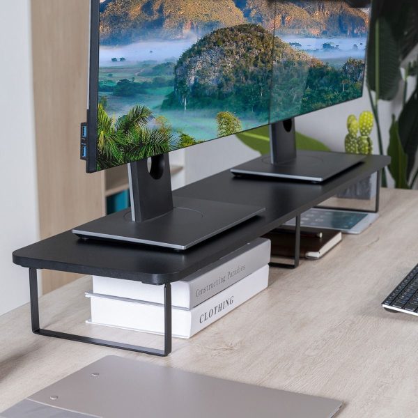 activiva Black Dual Monitor Riser - Image 4