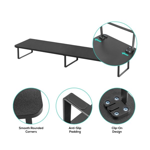 activiva Black Dual Monitor Riser - Image 6