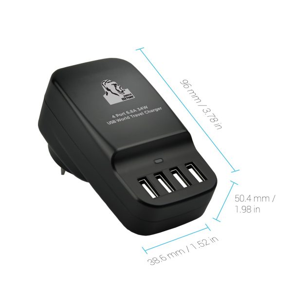 mbeat Gorilla Power 34W 4-Port USB Travel Charger (US/UK/EU/AUS) - Image 5