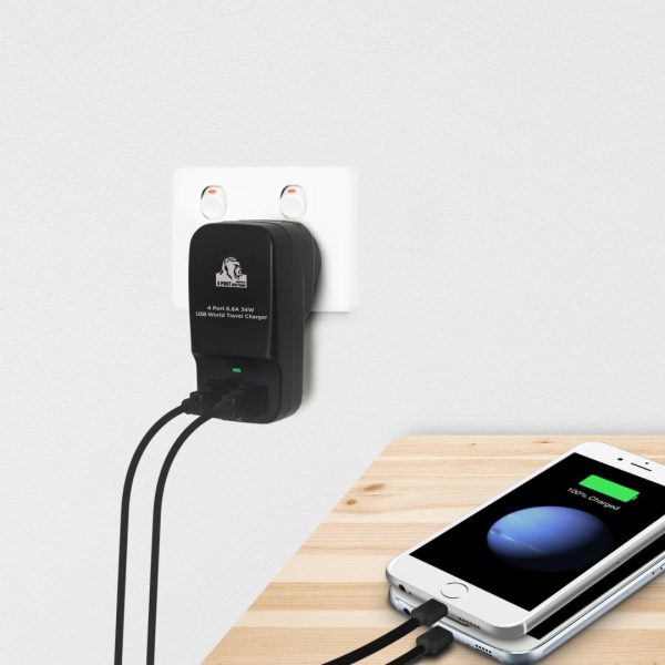 mbeat Gorilla Power 34W 4-Port USB Travel Charger (US/UK/EU/AUS) - Image 6
