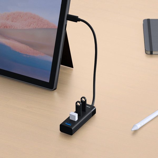 mbeat USB-C to 4-Port 3.0 Hub - Black - Image 3