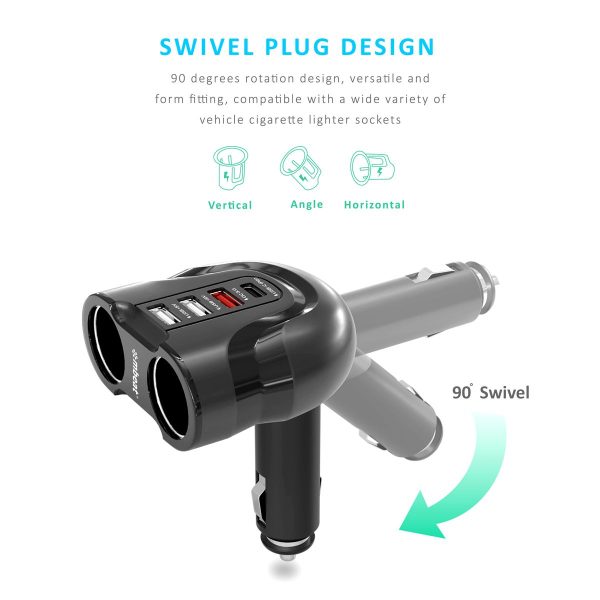 mbeat Gorilla Power 4 Ports USB-C & QC 3.0 Car Charger - Image 3