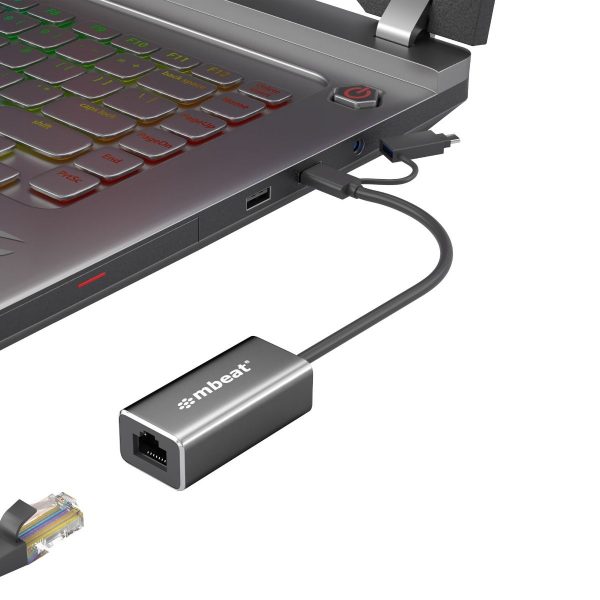 mbeat 2-in-1 USB 3.1 Gigabit LAN Adapter with USB-C Converter - Image 3