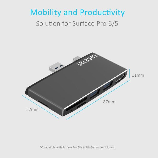 mbeat Edge Pro Multifunction USB- C Hub for Microsoft Surface Pro Gen 5/6 - Image 6