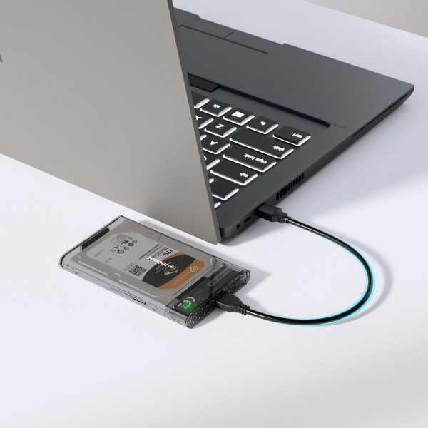 mbeat A1 See-Through Tool Free USB 3.0 2.5" SATA HDD Enclosure - Black - Image 2