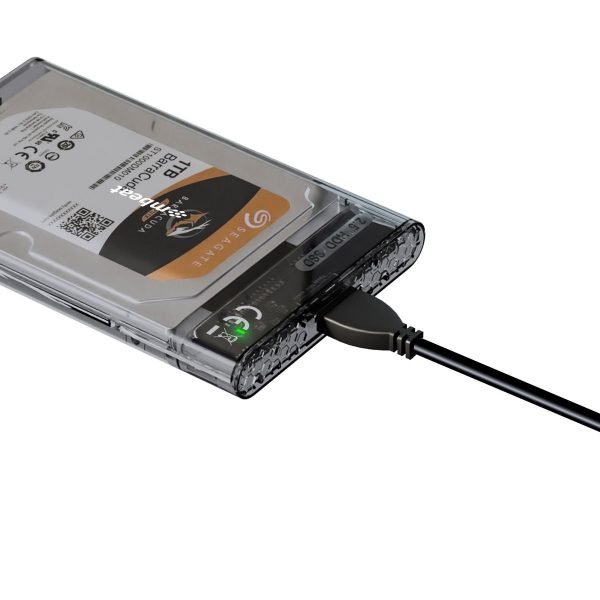mbeat A1 See-Through Tool Free USB 3.0 2.5" SATA HDD Enclosure - Black - Image 3