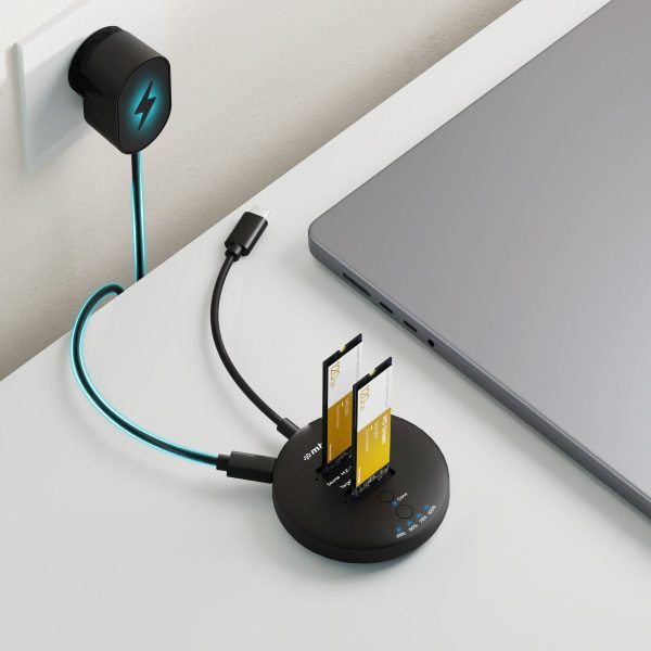 mbeat H3 USB 3.2 Gen2x2 20Gbps Dual M.2 NVMe SSD Dock with Clone Duplicator (Black) - Image 3