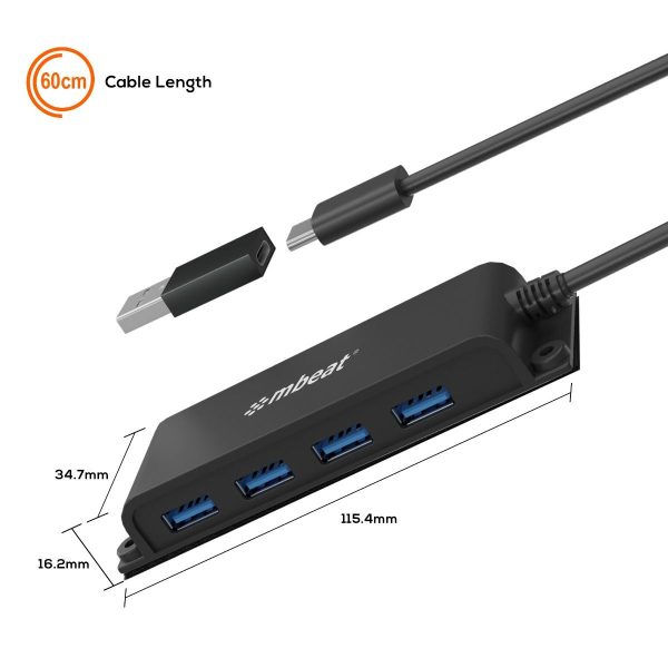 mbeat Mountable 4-Port USB-C Hub - Image 6
