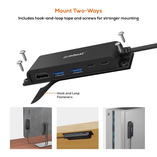 mbeat Mountable 5-Port USB-C Hub - Image 3