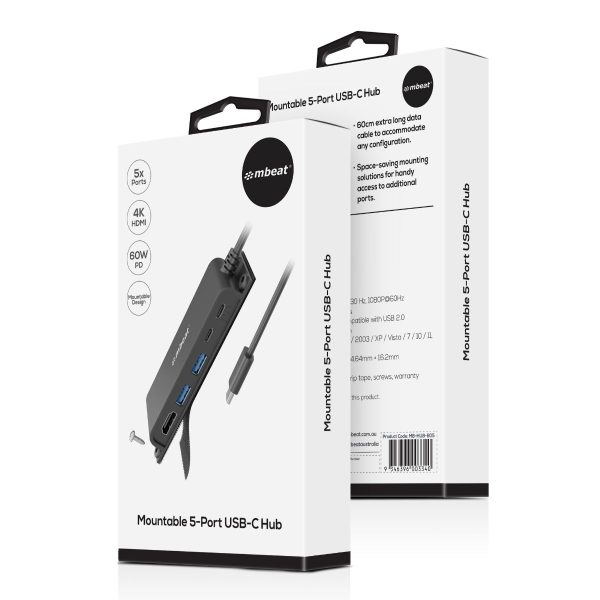 mbeat Mountable 5-Port USB-C Hub - Image 7
