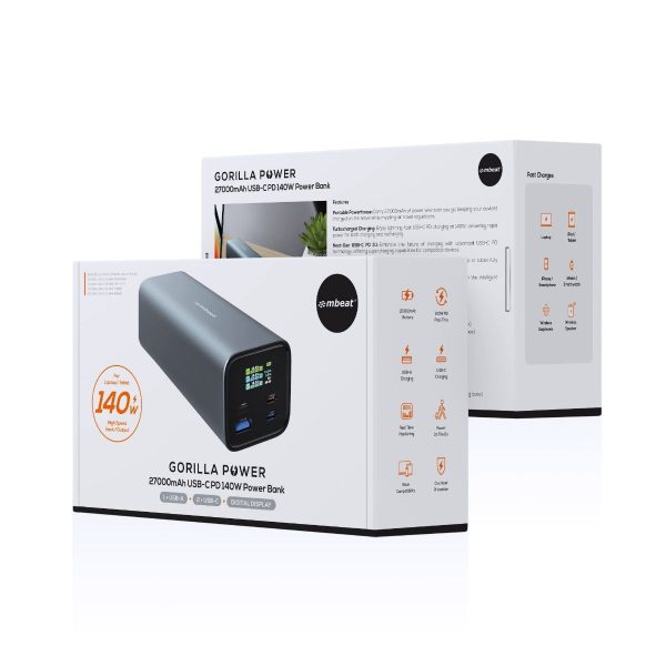 mbeat Gorilla Power 27000mAh USB-C PD 140W Power Bank for Laptop/Tablet/Smartphone - Image 7