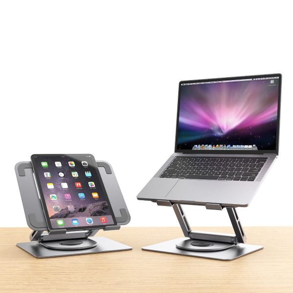 mbeat Stage S12 Rotating Laptop Stand with USB-C Docking Station - Space Grey - Image 6