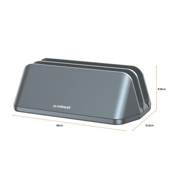 mbeat Stage S5 Adjustable Dual Bay Tablet, Laptop and MacBook Vertical Stand - Image 5