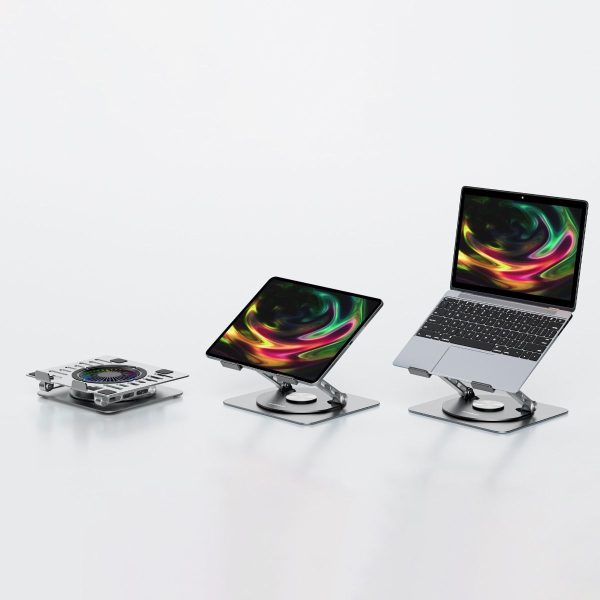 mbeat Stage S8 Rotating Laptop Stand with RGB Cooling Fan and USB Ports - Image 5