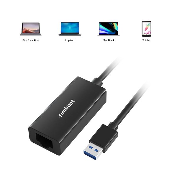 mbeat USB 3.0 Gigabit LAN Ethernet Adapter - Black - Image 6