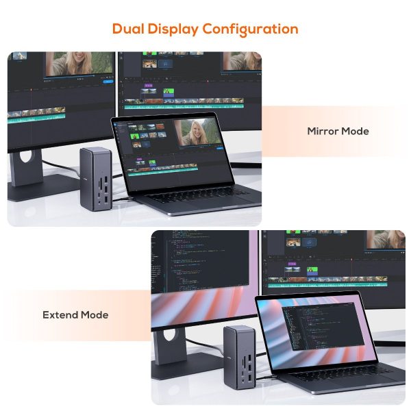 mbeat 14-in-1 USB4 Docking Station with 8K Video, 40Gbps Data - Space Grey - Image 5