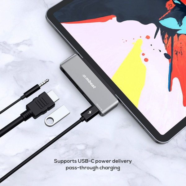 mbeat Elite Mini 4-In-1 USB-C Mobile Hub for iPad Pro, USB-C Tablet and Laptop - Image 6
