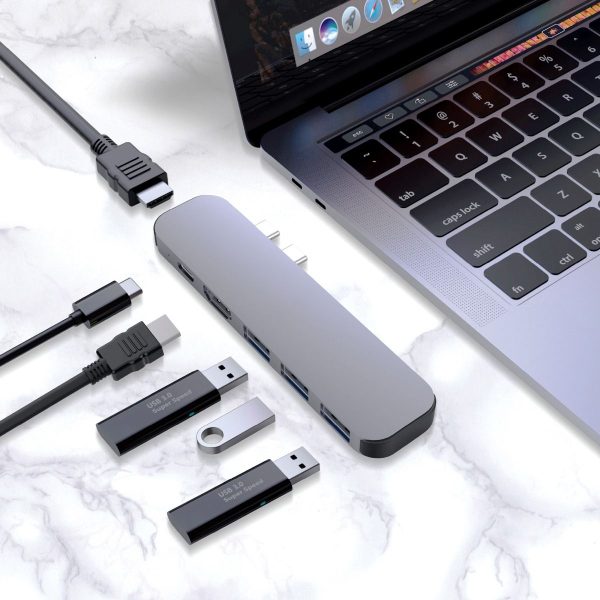 mbeat Elite Mini 6-In-1 Dual HDMI USB-C Hub for MacBook Pro - Image 5