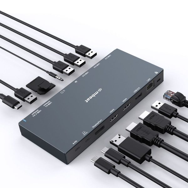 mbeat 15-in-1 Triple Display USB-C Dock (2 x HDMI & 1 x Display Port) - Image 2