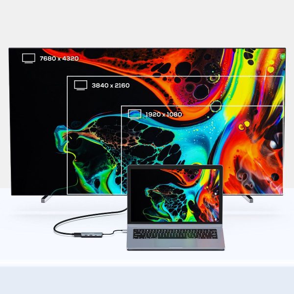 mbeat 7-in-1 USB-C 3.2 Gen2 Hub with 8K Video, 10Gbps Data - Space Grey - Image 3
