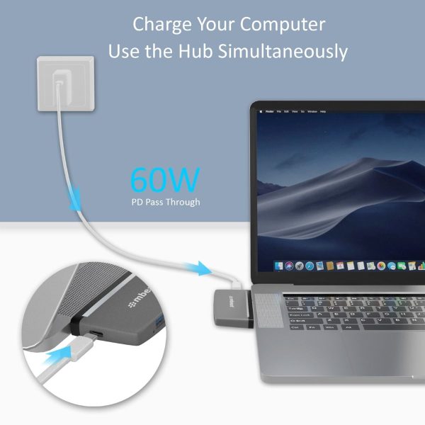 mbeat Essential Pro 5-in-1 USB- C Hub ( 4K HDMI Video, USB-C PD Pass Through Charging, USB 3.0 x 2, USB-C x 1) - Image 5