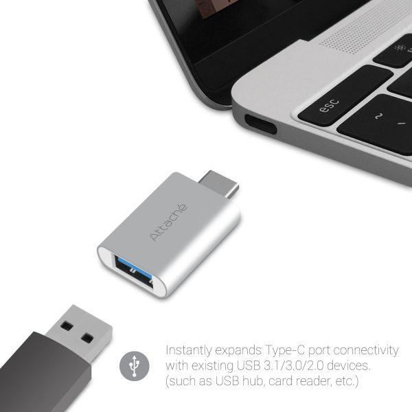 mbeat attache Aluminum USB 3.1/3.0 to USB Type C Adaptor - Image 2