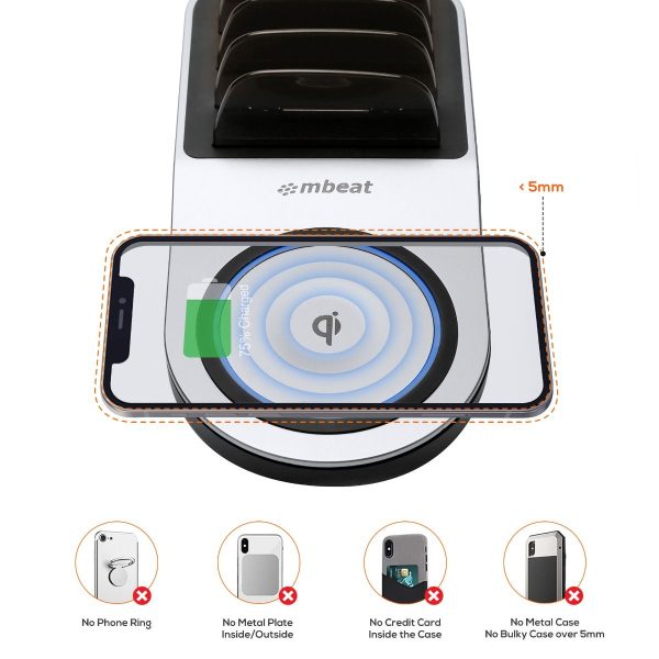 mbeat Gorilla Power 50W Qi Certified Multi-Device USB & Wireless Charging Dock - Image 3