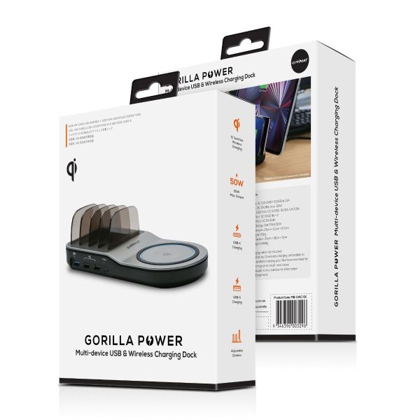 mbeat Gorilla Power 50W Qi Certified Multi-Device USB & Wireless Charging Dock - Image 7