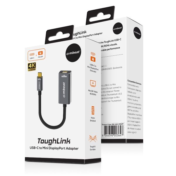 mbeat Tough Link USB-C to Mini DisplayPort Adapter - Image 5
