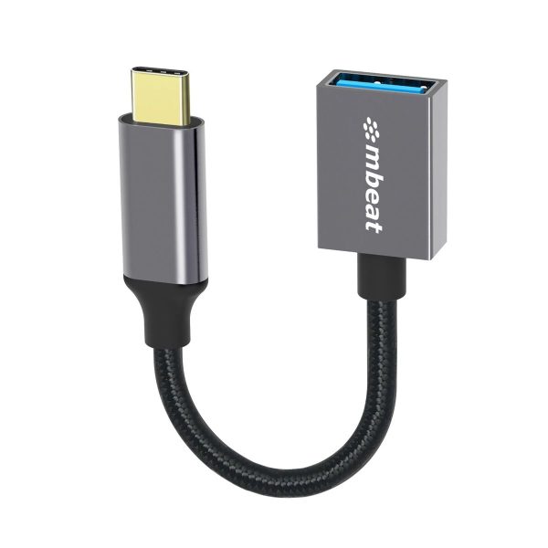 mbeat Tough Link USB-C to USB 3.0 Adapter with Cable - Space Grey - Image 2